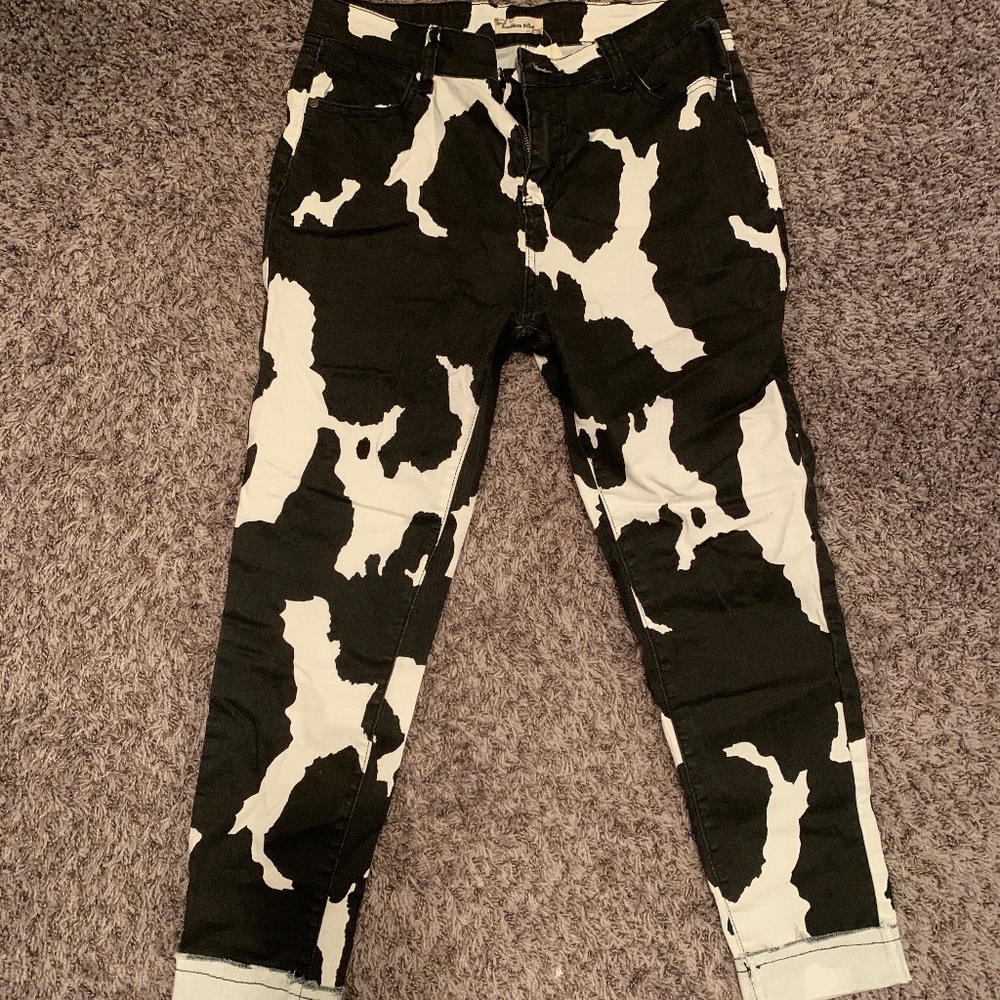 Cow Print Jeans NWT